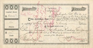 Atchison, Topeka and Santa Fe Railway Co. - Stock Certificate